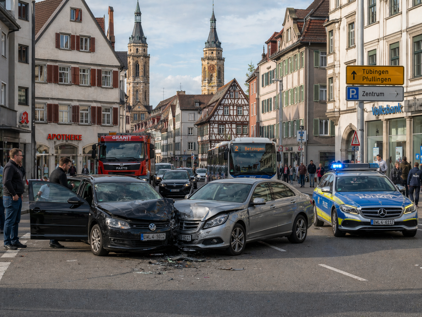 Praxisbeispiel für ein Unfallgutachten in Reutlingen